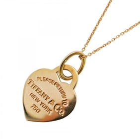 Tiffany Necklace Return to Heart K18YG Yellow Gold Ladies