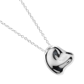 Tiffany & Co. Curved Heart Necklace, 925 Silver, Approx. 4.6g