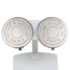 Hermes HERMES Serie Earrings BIJOUTERIE FANTAISIE Silver Approx. 7.3g Women's