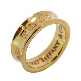 Tiffany Ring Narrow K18YG Yellow Gold Size 9 Ladies