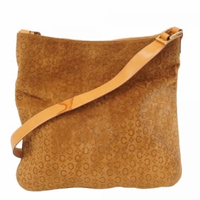 Celine Shoulder Bag C Macadam Suede Brown Women's