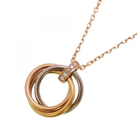 Cartier Necklace Trinity 5PD K18YG Yellow Gold K18WG White K18PG Pink Diamond Ladies