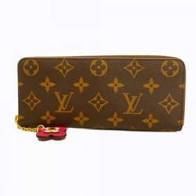 Louis Vuitton Long Wallet Monogram Portefeuille Clemence M64201 Brown Ladies