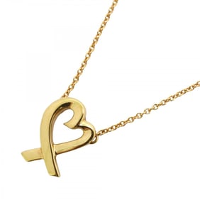 Tiffany Necklace Loving Heart K18YG Yellow Gold Ladies