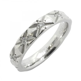 Chanel Ring Matelasse 10PD Pt950 Platinum Diamond Size 10 Ladies