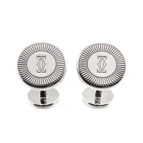 Cartier Double C de Cuff Links SV Silver 925