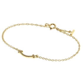 Tiffany T Smile Mini Diamond Bracelet, 18K Yellow Gold, Women's, TIFFANY&Co.