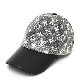 Louis Vuitton Cap Monogram Jacquard Denim Gray/Black M Size Baseball LV
