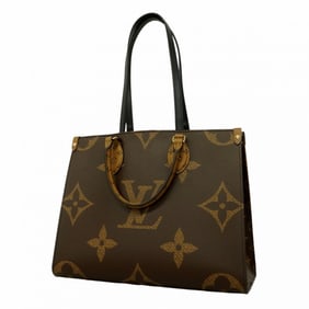 Louis Vuitton Tote Bag Monogram Reverse Giant On the Go MM M45321 Brown Women's