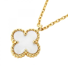 Van Cleef & Arpels Necklace Sweet Alhambra K18YG Yellow Gold Mother of Pearl Ladies