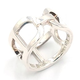 Hermes HERMES Ever Chaine d'Ancre Ring, Stamped Sterling Silver 925 (Sterling 925), Women's Ring