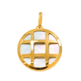 Cartier Pasha Grid Shell Pendant Top K18 YG Yellow Gold 750 Charm