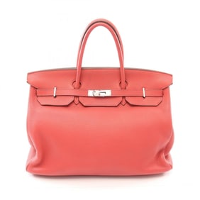 Hermes HERMES Birkin 40 Handbag Bag Leather Taurillon Clemence Women's Red