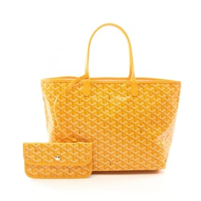 GOYARD Saint Louis PM Tote Bag, Coated Canvas, Leather, Women's, Yellow, Multicolor