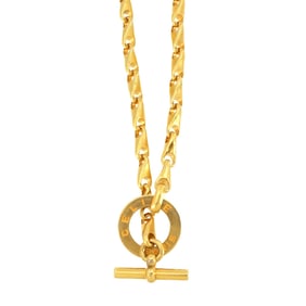 CELINE Mantel Chain Necklace Gold