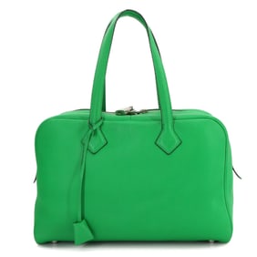 Hermes Victoria 2 35 Handbag Taurillon Clemence Bamboo Silver Hardware R Stamp