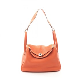 Hermes Lindy 30 Shoulder Bag, Taurillon Clemence, Women's, Orange, H073426CK