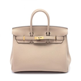 Hermes HERMES Birkin 25 Tourtiere Grey Handbag Bag Togo Women's Beige