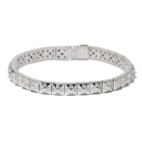 18K WHITE GOLD ITALIAN DIAMOND BRACELET