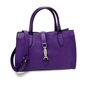 GUCCI 365460 New Jackie 2WAY Bag Shoulder Handbag Leather Women's Purple