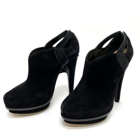 FENDI Made in Italy VERO CUOIO High Heel Dress Shoes Leather Women's Black