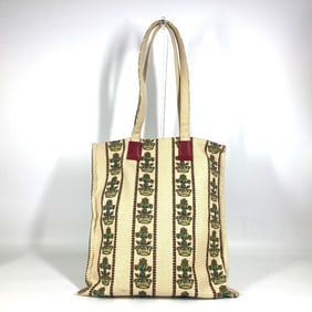 GUCCI GARDEN Shoulder Bag, Tote Canvas, Women's, Red, Beige