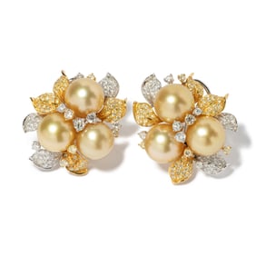18K  PEARL & EARRINGS