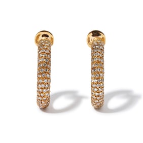 18K  DIAMOND EARRINGS