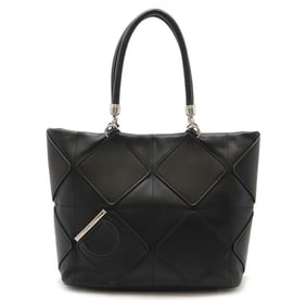 Salvatore Ferragamo Gancini Tote Bag Shoulder Leather Black DY-21 8434