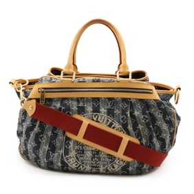 LOUIS VUITTON Louis Vuitton Monogram Denim Cabas Raye GM Tote Bag Shoulder Blue M95336