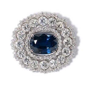 PT900  SAPPHIRE & PIN