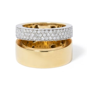 18K ITALIAN DIAMOND RING