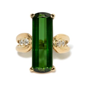 18K YELLOW GOLD  TOURMAL & RING