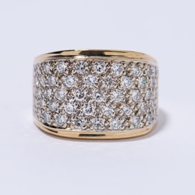 14K YELLOW & WHITE  DIAMOND RING