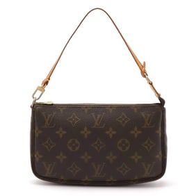 LOUIS VUITTON Louis Vuitton Monogram Pochette Accessory Pouch Handbag Brown M51980