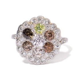 PLATINUM  DIAMOND RING (CERT)