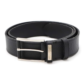 LOUIS VUITTON Louis Vuitton Santur Legend Belt Taurillon Leather Black #95 M9016T
