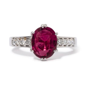 PLATINUM  RUBY & RING