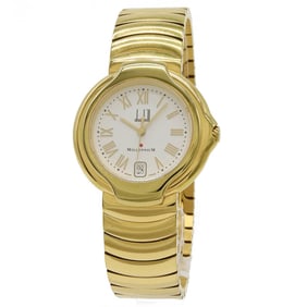 dunhill millennium white dial GP men's quartz watch 8001