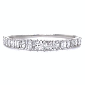 Platinum 6.50 Ct. Diamond Bangle Bracelet