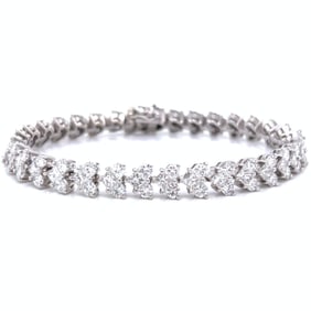 18K White Gold 10.50 Ct. Diamond Bracelet