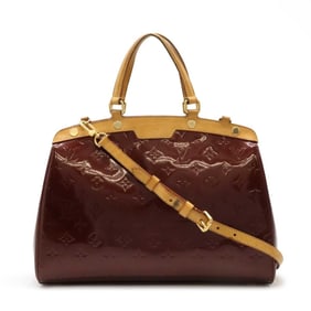 LOUIS VUITTON Louis Vuitton Monogram Vernis MM Handbag Tote Shoulder Bag Enamel Rouge Fauvist M91690