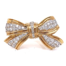 18K Yellow Gold 1.35 Ct. Diamond Ribbon Ring