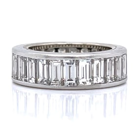 Art Deco Platinum 8.00 Ct. Diamond Eternity Band