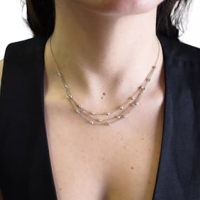 ½ Carat Diamonds 14kt Gold Diamond by the Yard Necklace
