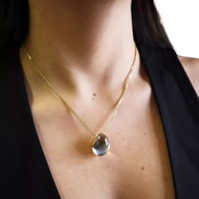 Unique H. STERN 18kt Gold Necklace with Rock Crystal