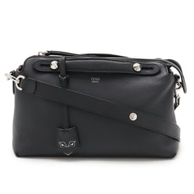 FENDI BY THE WAY Medium Handbag Shoulder Bag Leather Black 8BL124