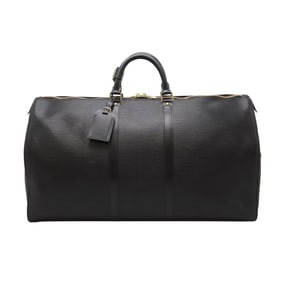 LOUIS VUITTON Louis Vuitton Epi Keepall 55 Boston Bag Travel Leather Noir Black M42952