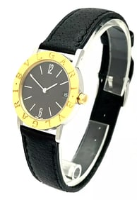 BVLGARI/BULGARI BB 30 SGL 18K Yellow Gold & Stainless Steel Quartz WATCH