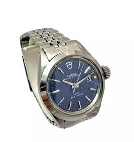 TUDOR by ROLEX Princess Oysterdate Blue Dial Vintage Ladies Watch 7614.